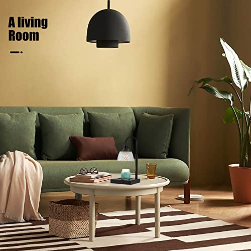 Candle Warmer Lamp with Dimmer, Height Adjustable, 2 Bulbs, Black D658