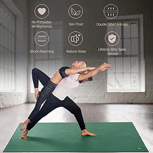 Large Yoga Mat 6x4 ft Extra Thick Non-Slip for Home Workout Pilates S1451