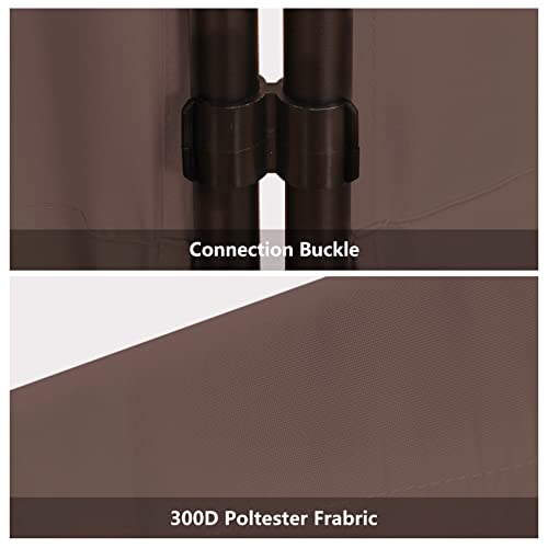 4 Panel Folding Room Divider Privacy Screen with Steel Frame F2996