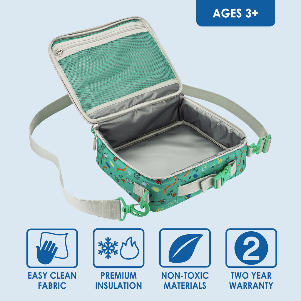Kids Lunch Bag - Insulated, Water-Resistant, with Zippered Pockets W534886