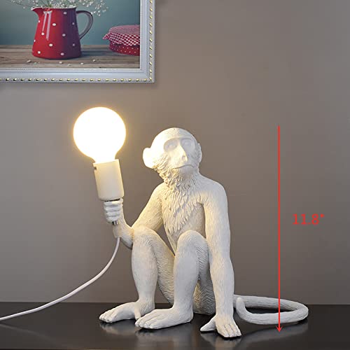 Hemp Rope Monkey Pendant Light, Retro Wall Lamp for Dining Room Z416818