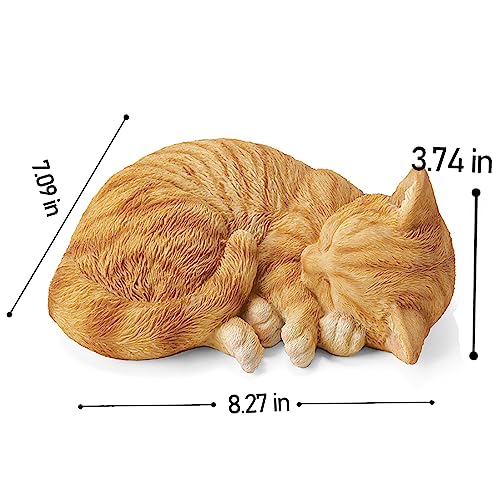 Cat Garden Statue Decor, Resin Realistic Cat Sculptures P4194