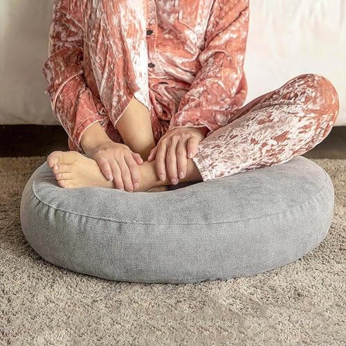 Meditation Floor Pillow Set of 2 Large Round Cushions for Living Room Yoga C73699