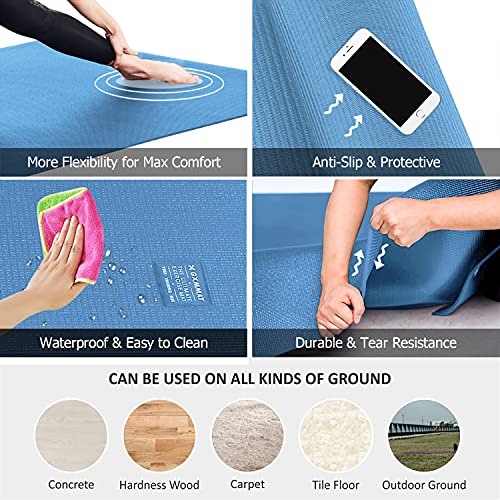 Large Yoga Mat 6x4 ft Extra Thick Non-Slip for Home Workout Pilates S1451