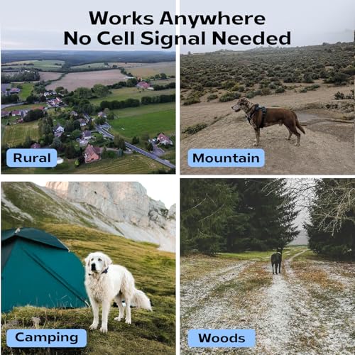 Outdoor GPS Dog Tracker for No-Signal Areas, Real-Time Pet Locator for Hiking and Camping W2444