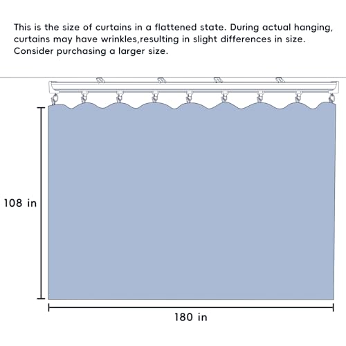 Room Divider Curtain Track Set, Blackout Panel, 8.3ft Wide A844312