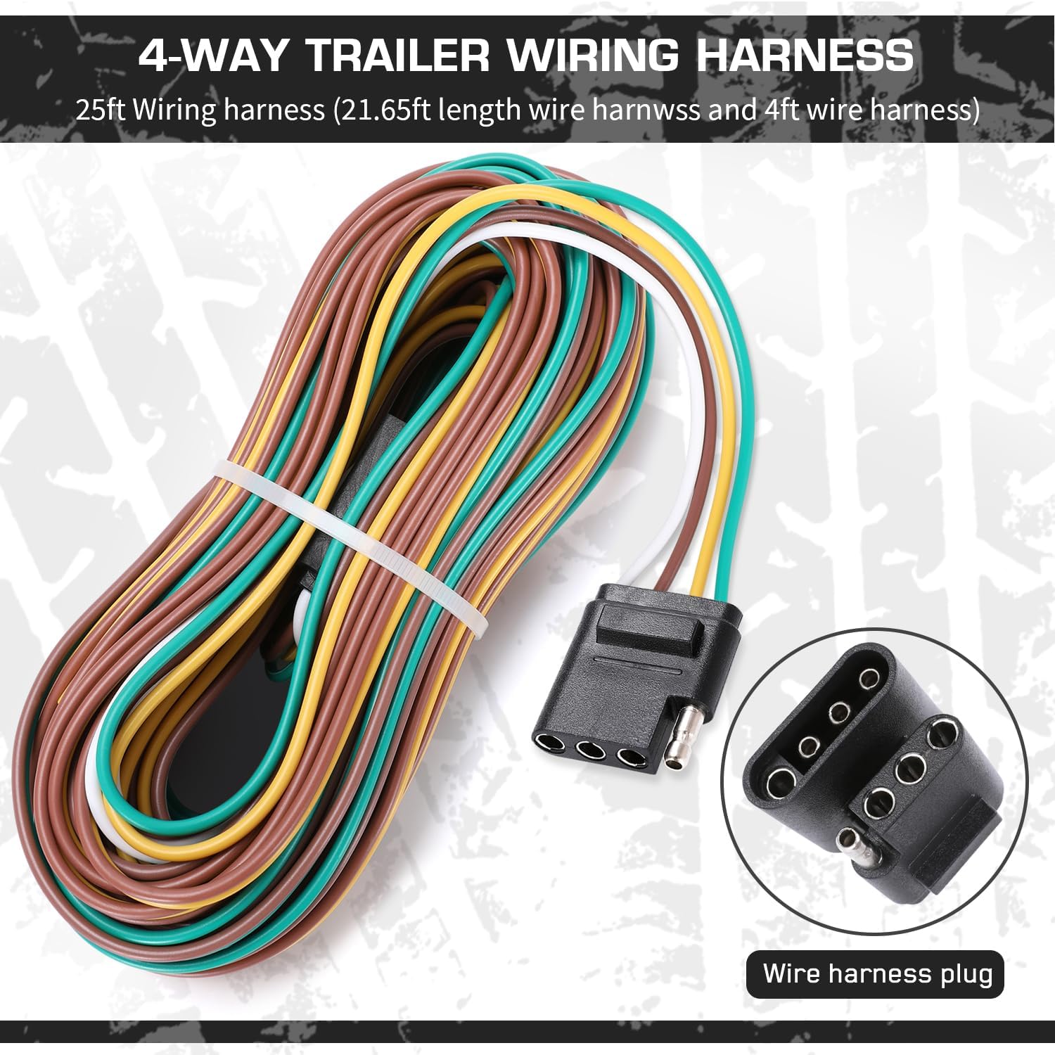 LED Submersible Rectangular Trailer Tail Light Kit with Brake Turn Reverse and Side Marker E1256