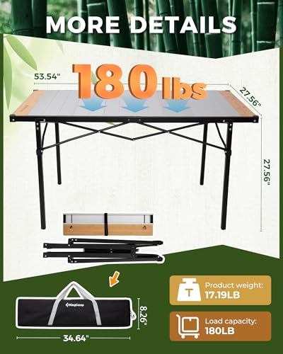 Folding Camping Table Aluminum Roll Up Portable Picnic Table Q486920