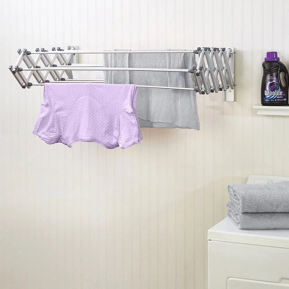 Accordion Wall Drying Rack Collapsible Aluminum C728989
