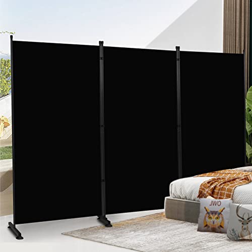 Room Divider 6ft 3 Panel Portable Fabric Partition Screen D7135