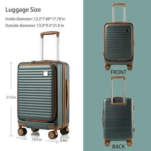 Expandable Hardside Carry-On Luggage with Spinner Wheels and TSA Lock Y87100