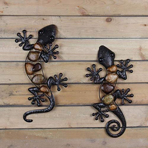 Metal Gecko Wall Decor for Garden Outdoor R162246