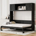 Queen Size Murphy Bed with Cabinet and LED Lights M1232