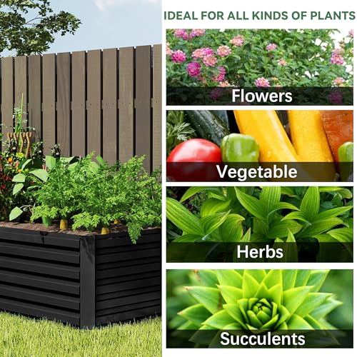 Galvanized Raised Garden Bed 8x4x2ft, Large Metal Planter Box for Outdoor Vegetables, Flowers & Herbs D2106