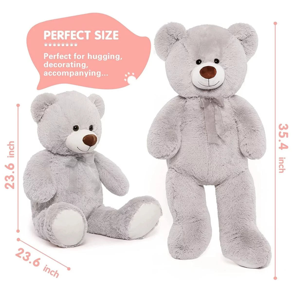 Giant Teddy Bear 35.4" Stuffed Animal Plush Toy N1008