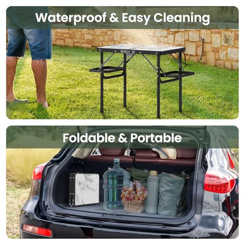 Folding Camping Table Small 2ft, Portable with Extra Space, Aluminum V581