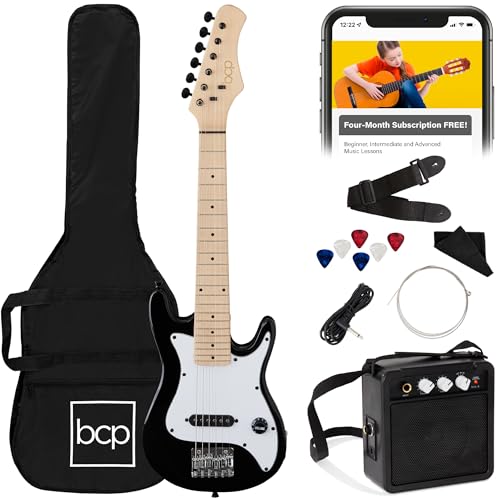 30in Kids Electric Guitar Beginner Starter Kit with Amplifier, Strap, Gig Bag, Picks J4176