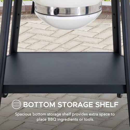 Charcoal Kamado Grill with Pizza Stone and Wheels Y970299
