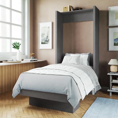 Full Murphy Wall Bed in White with Shelf Q5664