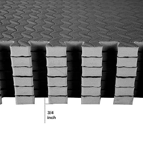 Puzzle Exercise Mat with EVA Foam Interlocking Tiles for MMA, Gymnastics and Home Gym H787