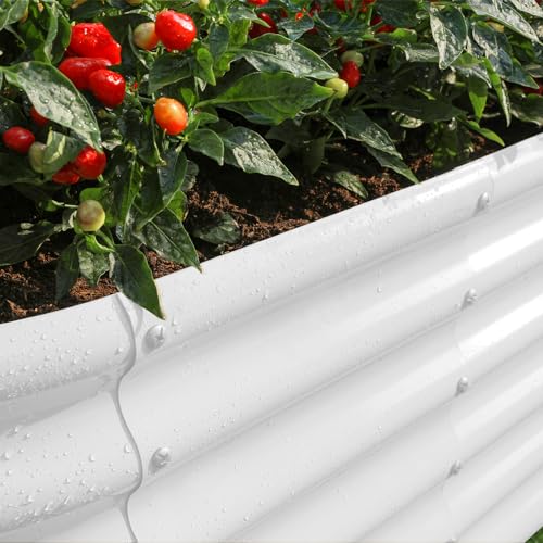 Galvanized Raised Garden Bed Kit 4x2x1.5ft Oval Metal Planter Box for Vegetables Outdoor V57489