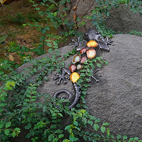Metal Gecko Wall Decoration for Garden Outdoor C2333