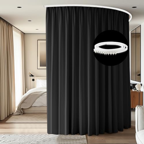 Room Divider Curtain Track Set, Blackout Panel, 8.3ft Wide A844312