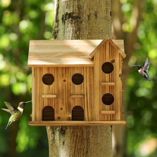 10 Hole Hanging Birdhouse Kit for Outdoor DIY Garden Decor G2511