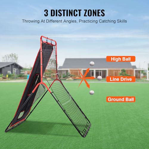Baseball and Softball Rebounder Net with Pitching Target U4848