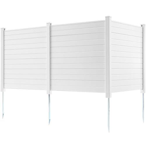 Outdoor Privacy Screens 50x50 Inch, Vinyl Fence for AC Unit and Trash Can Enclosure, 2-Panel O524