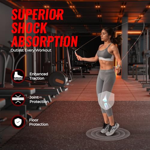 24 Pcs Interlocking Rubber Top Exercise Mats for Home Gym B471556