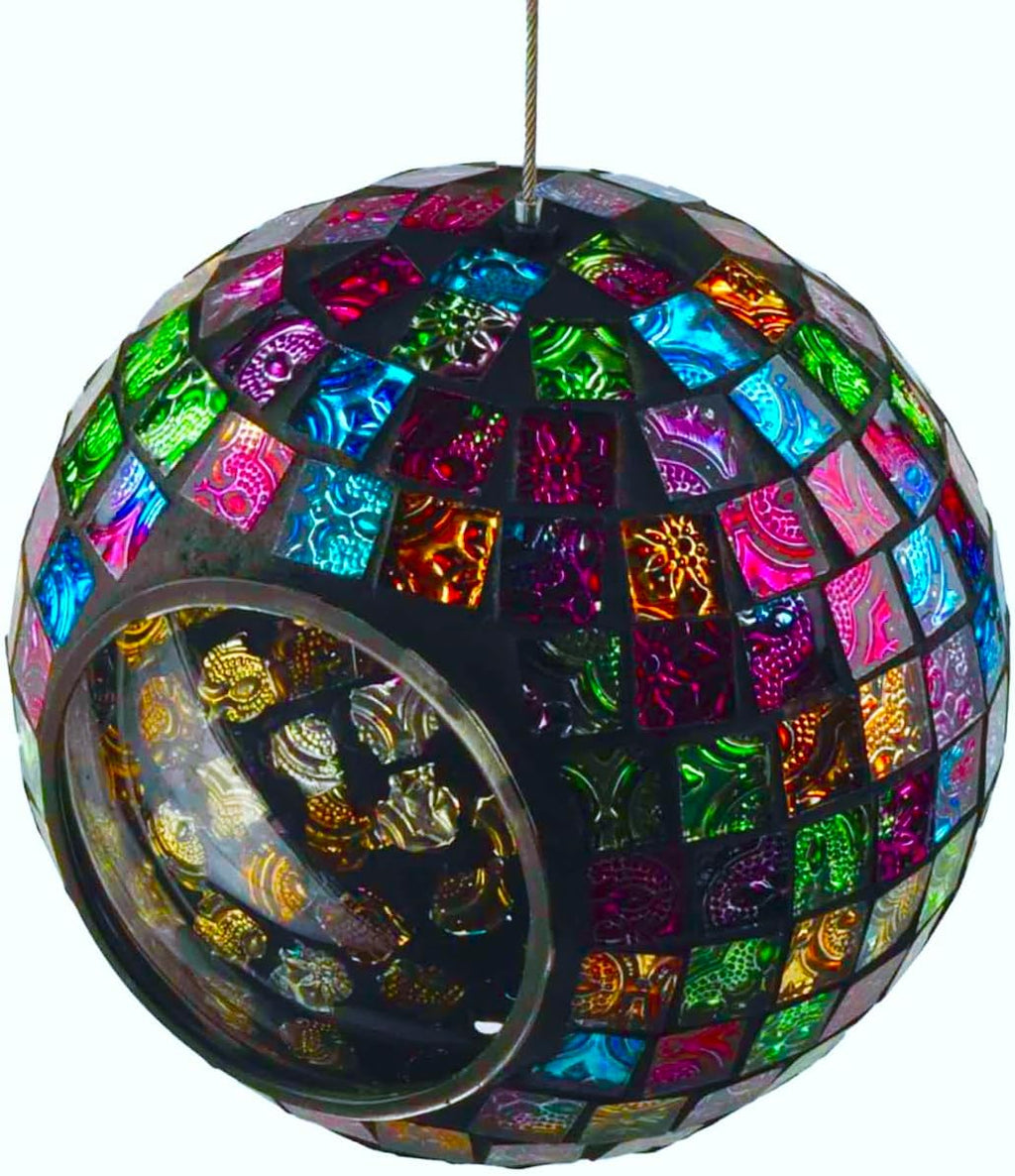 Mosaic Glass Bird Feeder Outdoor Hanging for Garden Y215106