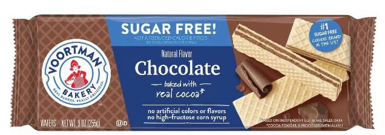Sugar Free Wafers, Chocolate Vanilla Strawberry Orange Creme, 9 Ounce (Pack of 4) S393796