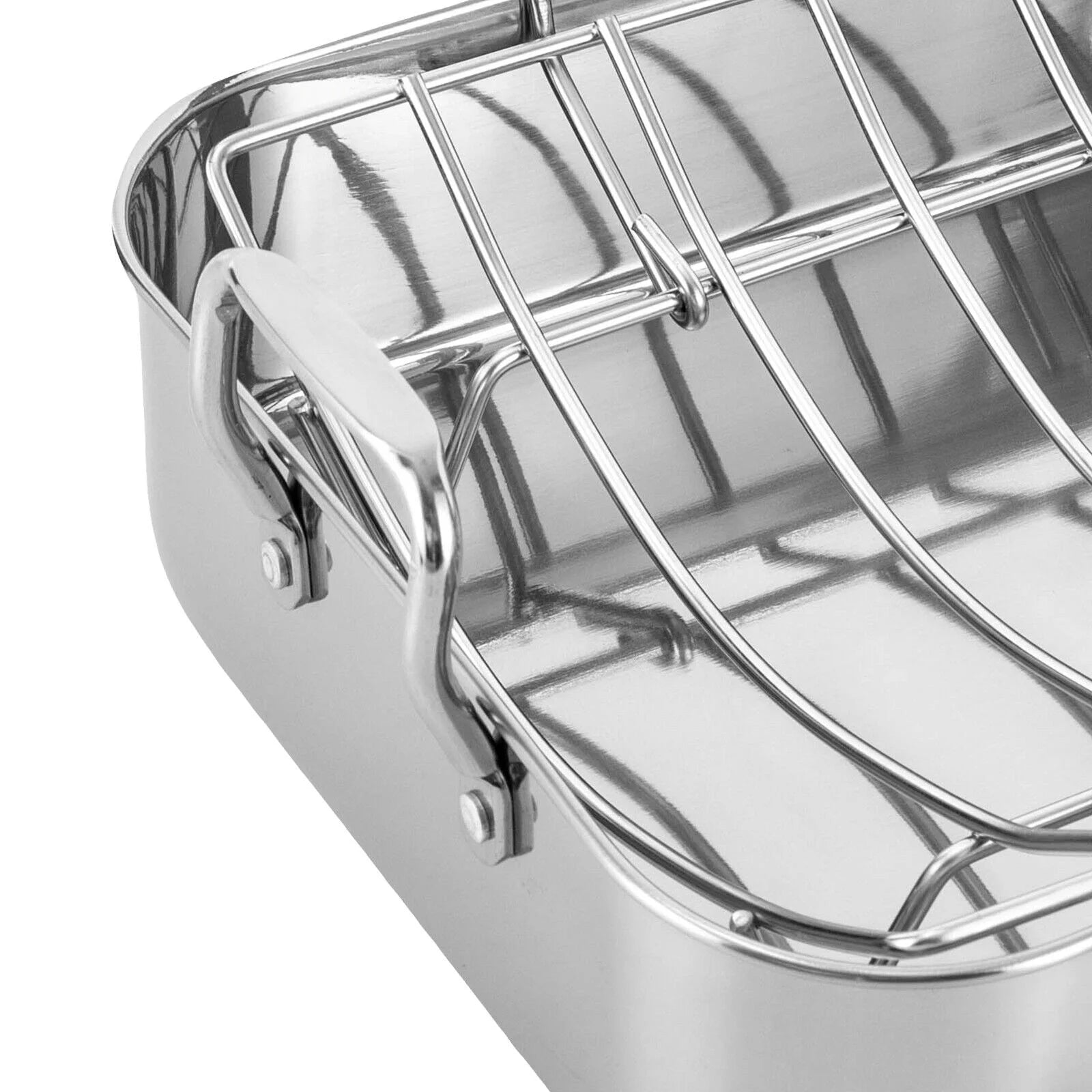 Stainless Steel Roasting Pan with Nonstick Rack, 16.5" x 12" I494