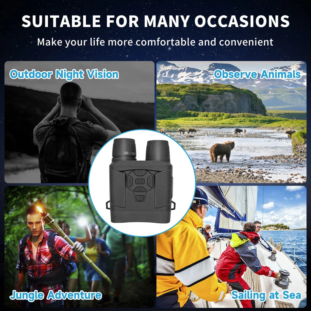 Night Vision Binoculars with 32GB SD Card, 4K 5x Zoom for Hunting V961985