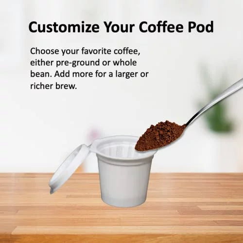 White 1296 Count Single Serve Coffee Pods, Recyclable, Airtight O554070