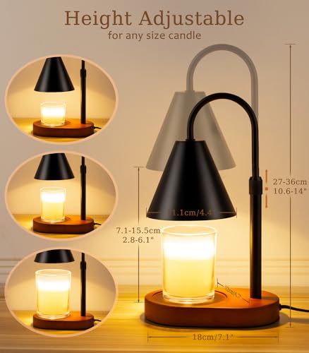 Candle Warmer Lamp with Timer, Adjustable Height and Dimmable Light X139476