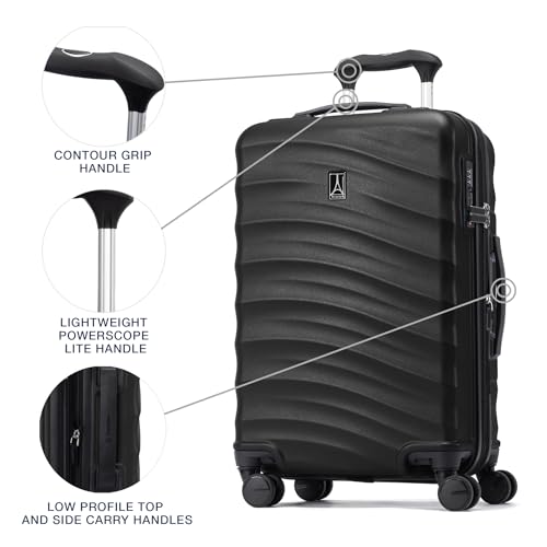 Hardside Expandable Carry-On Luggage with 8 Spinner Wheels and TSA Lock Q7052