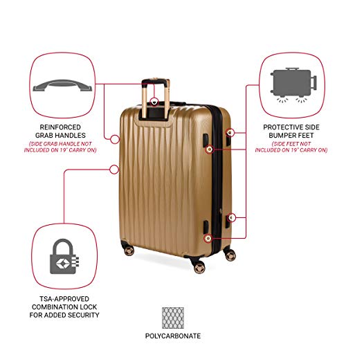 Expandable Hardside Luggage with Spinner Wheels and TSA Lock, Carry-On 19-Inch X51908