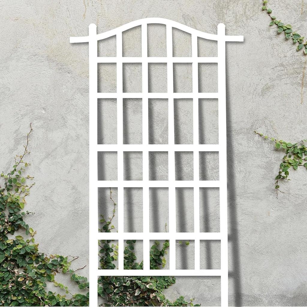 Garden Trellis 35 x 75 Inch Plant Support for Climbing Plants, White S210450