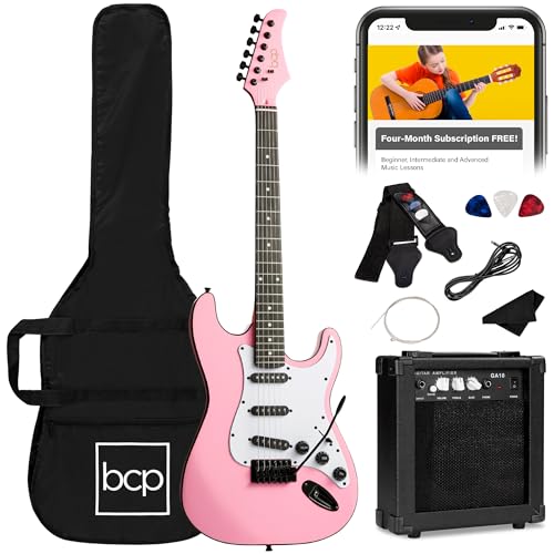 39in Full Size Beginner Electric Guitar Starter Kit with Case and Amp E13920