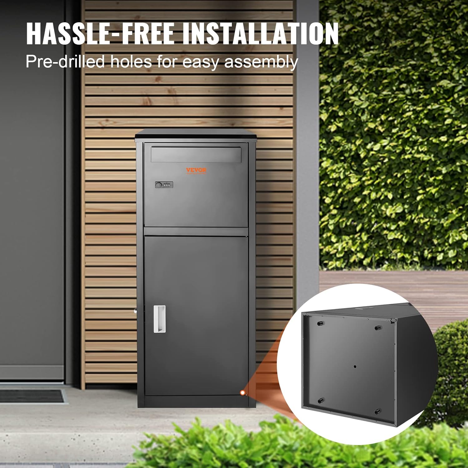 Galvanized Steel Package Delivery Box with Coded Lock, IPX3 Waterproof M85162