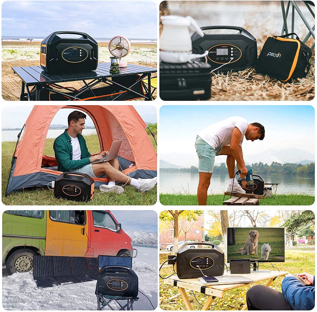 Portable Power Station 1461Wh 1500W Solar Generator for Home Emergency Outdoor Camping R765092