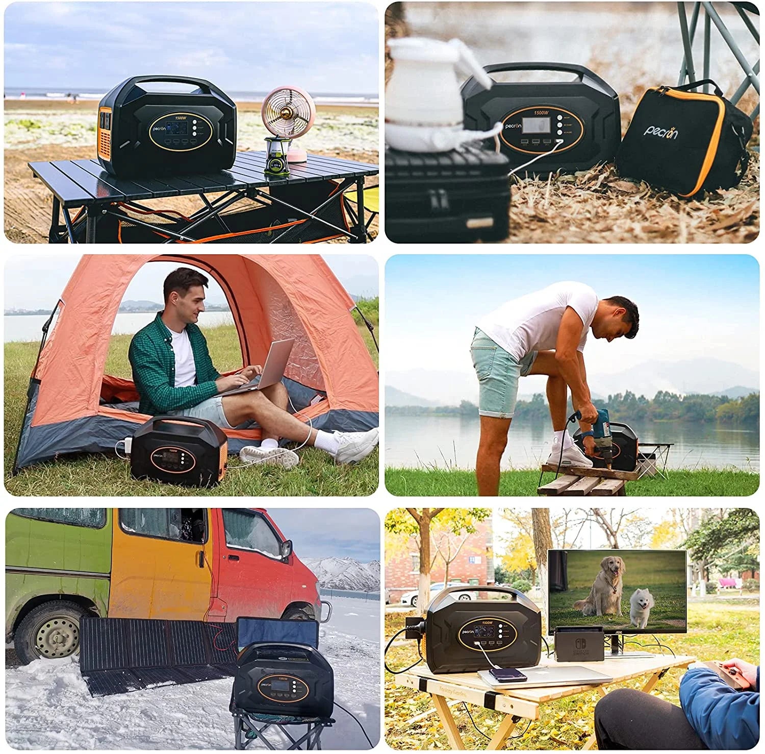 Portable Power Station 1461Wh 1500W Solar Generator for Home Emergency Outdoor Camping R765092