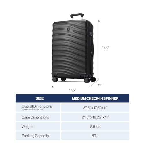 Hardside Expandable Carry-On Luggage with 8 Spinner Wheels and TSA Lock Q7052