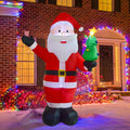 Artiflr 8ft Christmas Inflatable Santa Claus Clearance, Large Inflatable Santa with Built-in LED Lights Christmas Decoration for Indoor Outdoor Yard Garden Decorations
