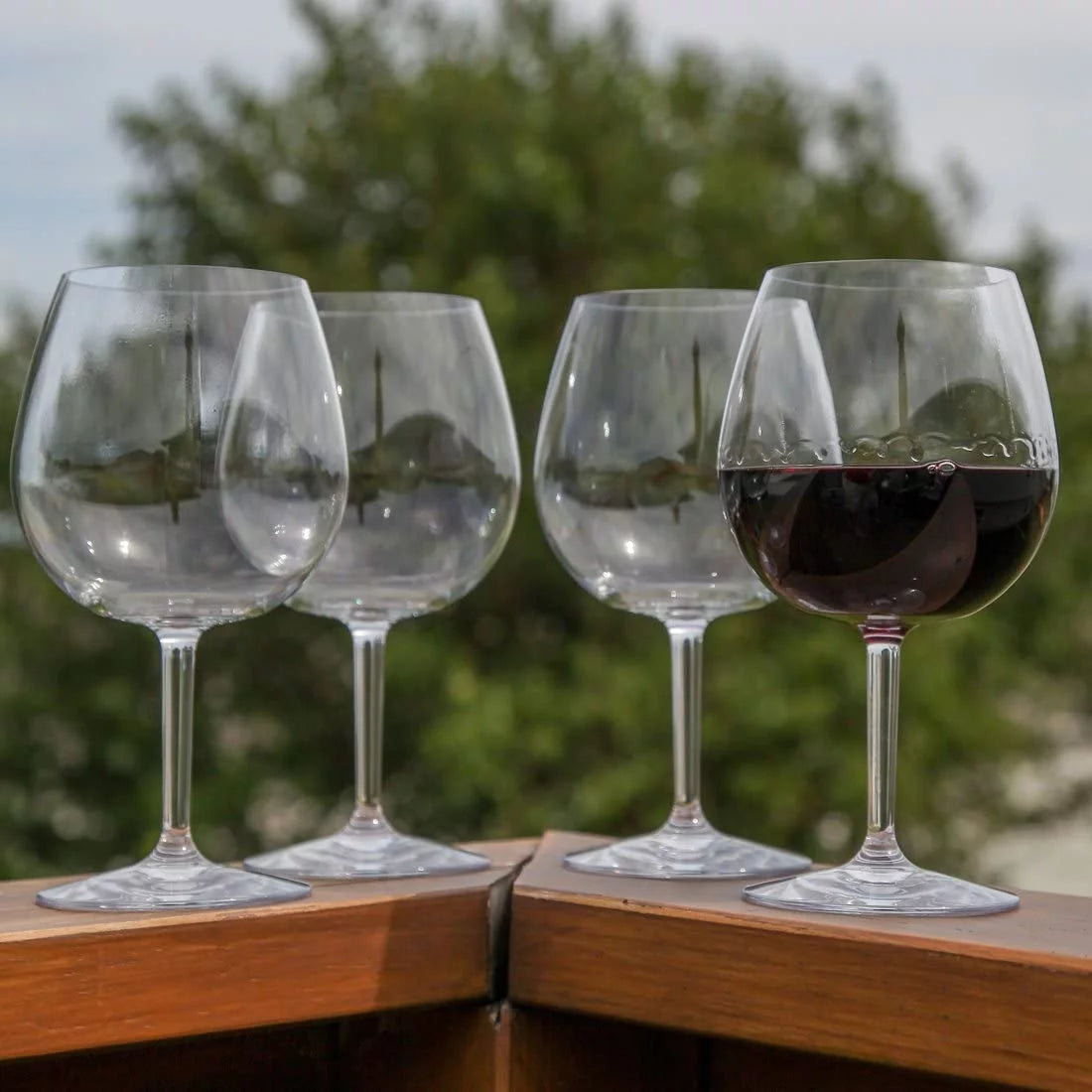 Unbreakable Red Wine Glasses, Shatterproof Tritan Plastic, 22oz Set of 4 L2624
