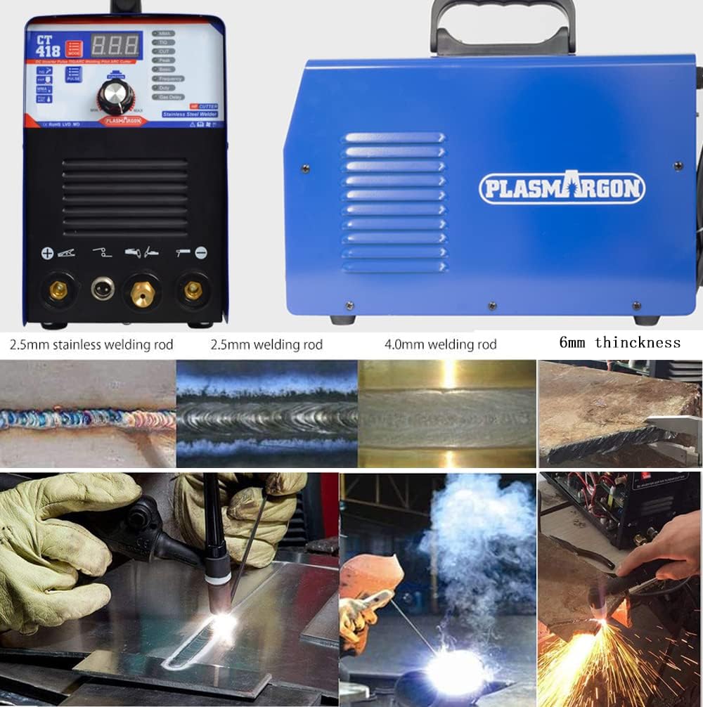 Plasma Cutter TIG Stick Welder 3 in 1 Combo, 180A Pulse, 110/220V Dual Voltage G6176