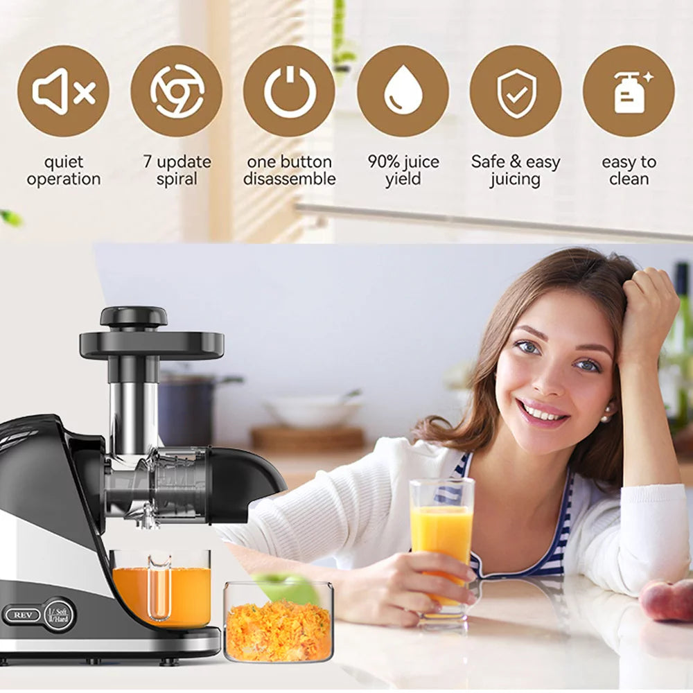 Cold Press Juicer Slow Masticating Extractor for Fruit & Vegetable S811763