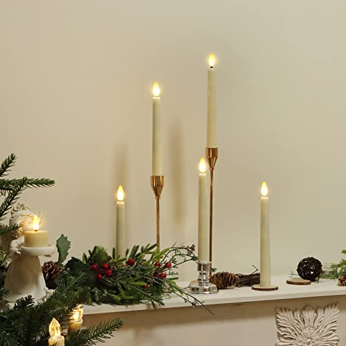 Flameless Taper Candles with Remote & Timer, 8 Inch Warm White, Battery Operated R444